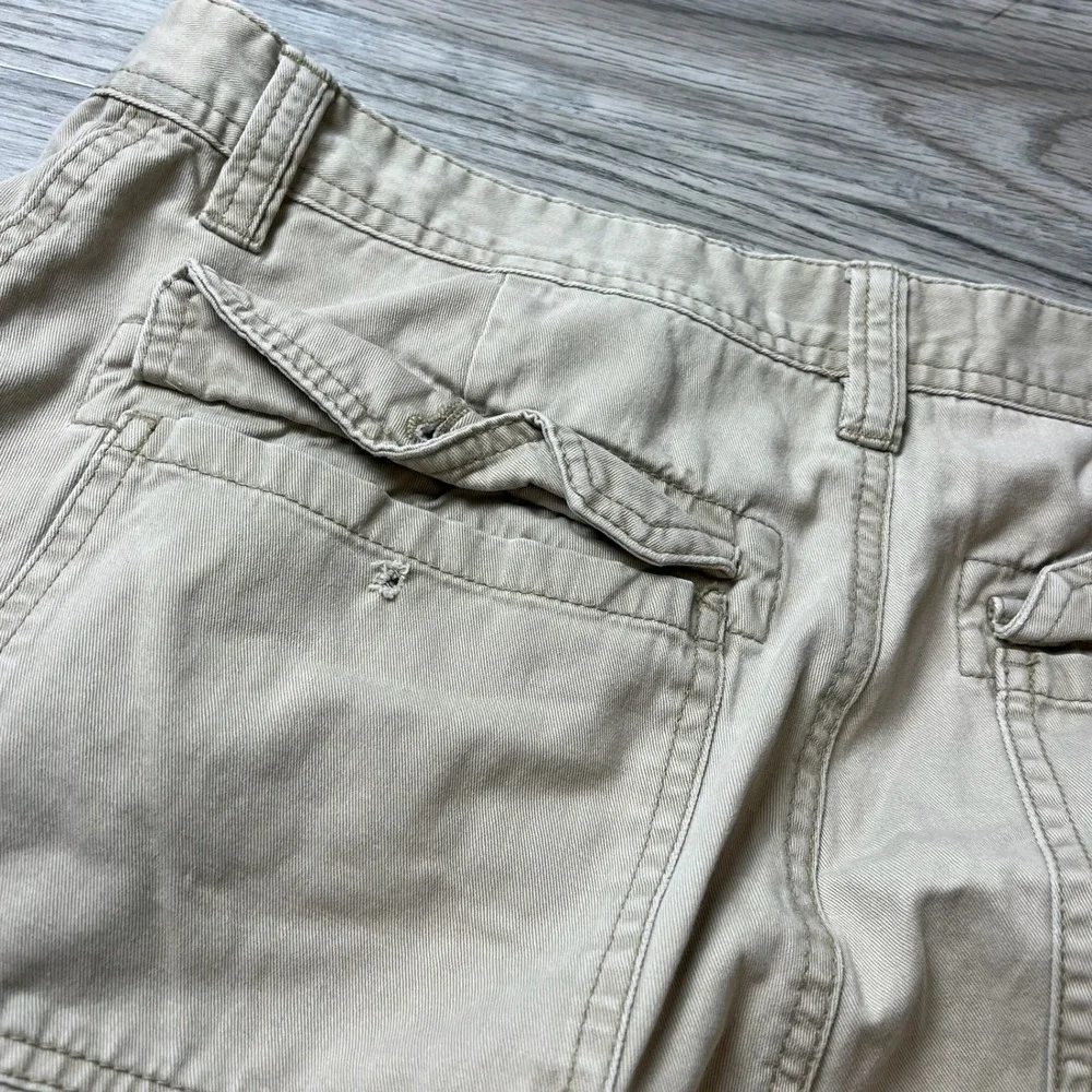 St. John's Bay Cargo Shorts Mens 32 Khaki Tan Cotton Utility Relaxed Hiking